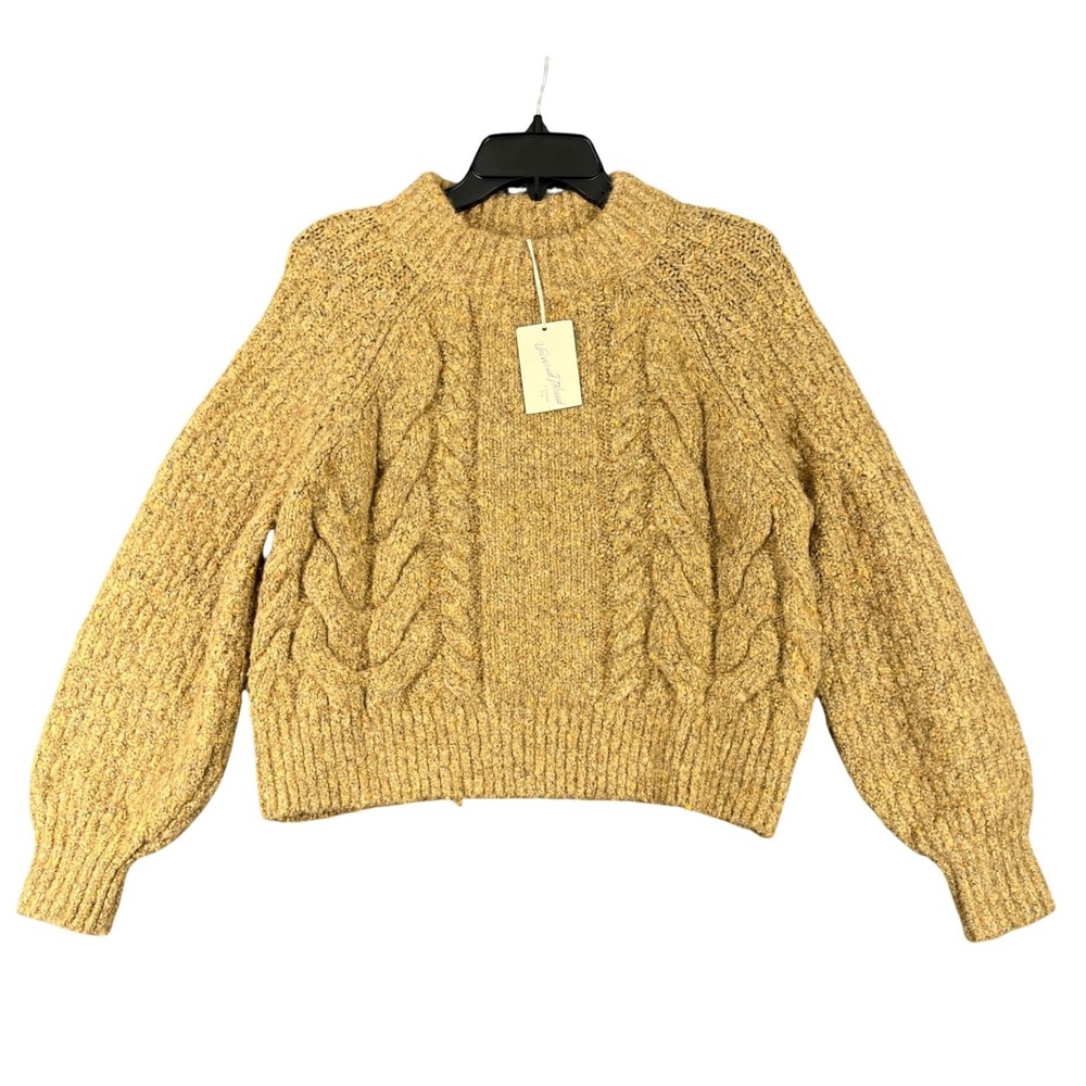 Universal Thread Cable Knit Sweater Womens XS Chunky Balloon Sleeve Pullover